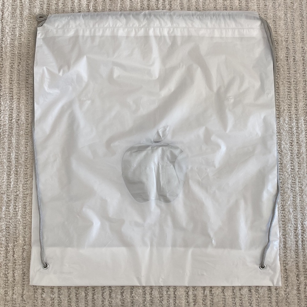 Apple Computer Store Gift Drawstring Backpack Bag - image 2